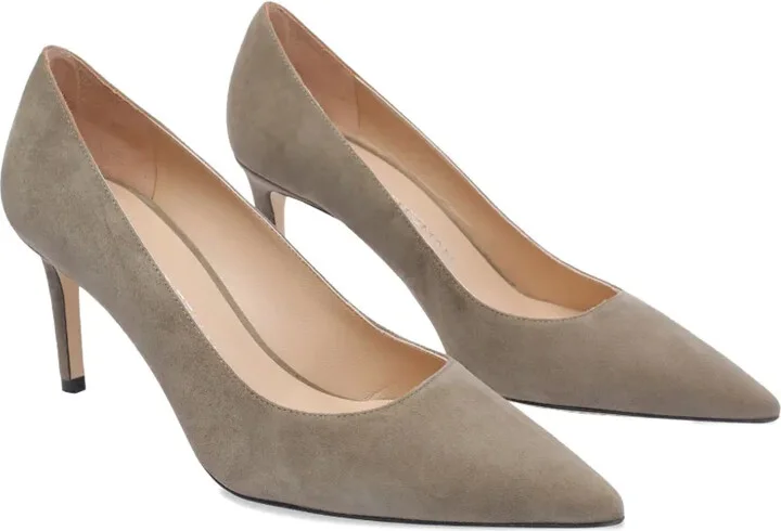 75mm Suede Heeled Pumps - Image 2