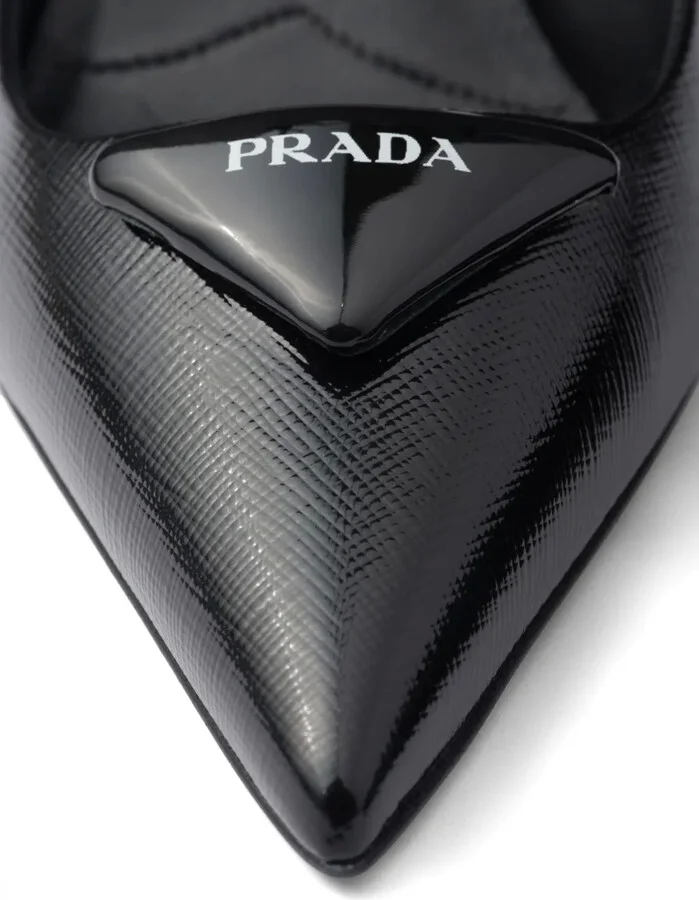 75mm Triangle-Logo Leather Pumps - Image 5