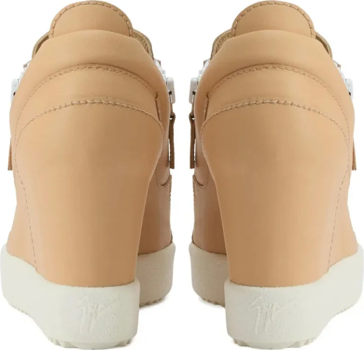 75mm Wedge Zip-Detail Low-Top Sneakers - Image 3
