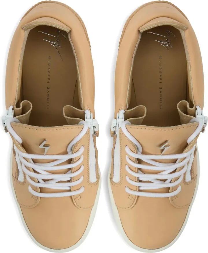 75mm Wedge Zip-Detail Low-Top Sneakers - Image 4