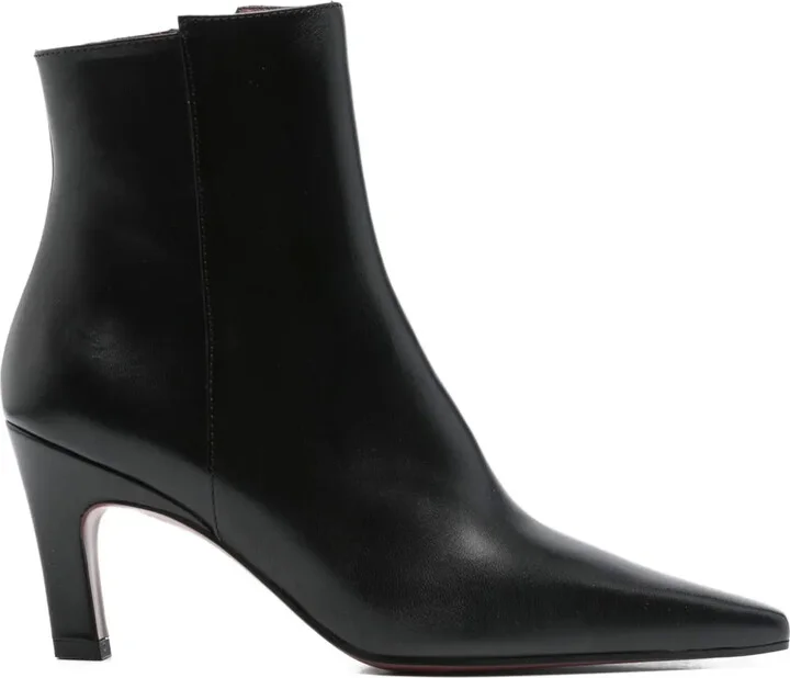 75mm Yanira pointed-toe heeled ankle boots