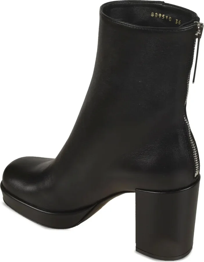 75mm Zip-Detail Platform Ankle Boots - Image 3