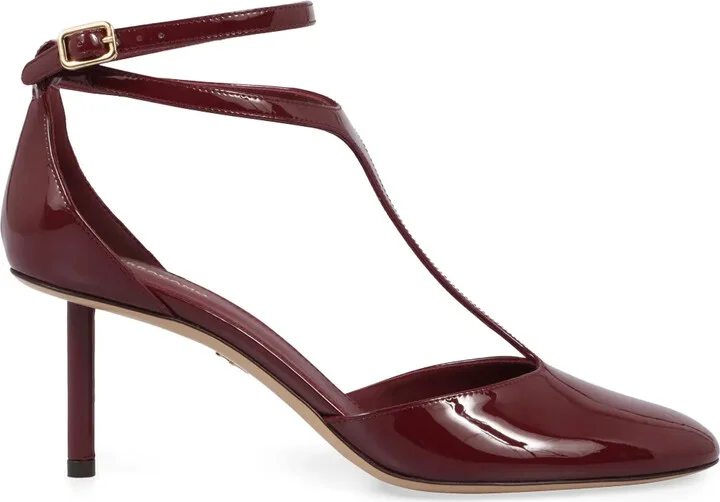 76mm Décolleté T-strap pumps
