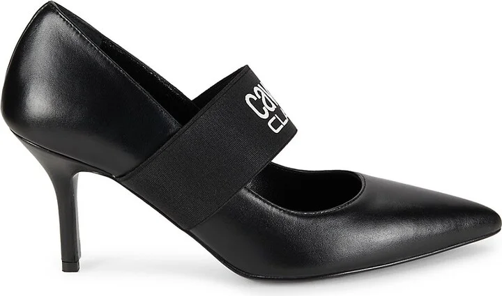 76MM Leather Logo Pumps