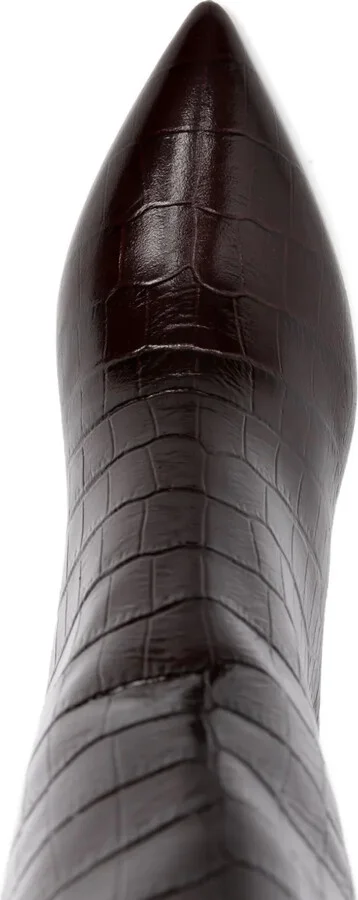 77mm High-Heeled Leather Boots - Image 4