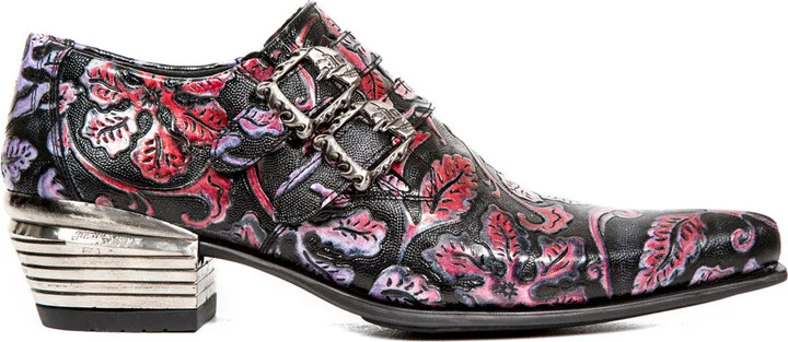7960-s6 Embossed Steel Buckle Shoes