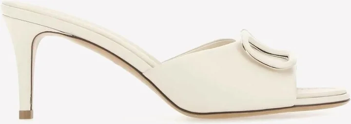 80 VLogo Signature Mules in Calf Leather