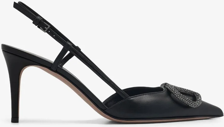 80 VLogo Slingback Pumps in Calf Leather