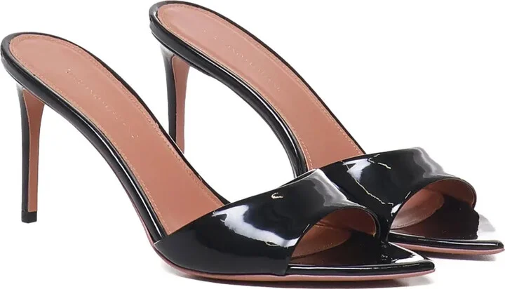 80mm Alixia pointed-toe patent leather mules - Image 2