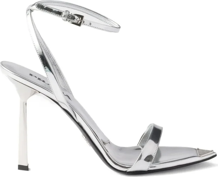 80mm Ankle-Strap Leather Sandals