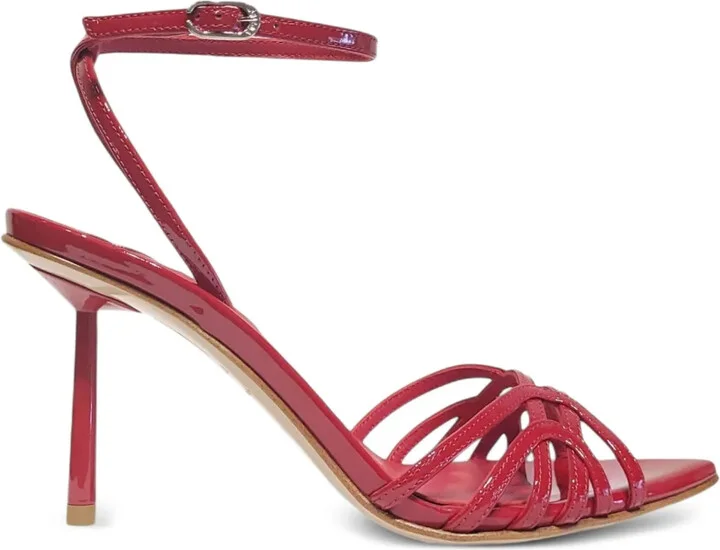 80mm Bella patent-leather ankle-strap sandals