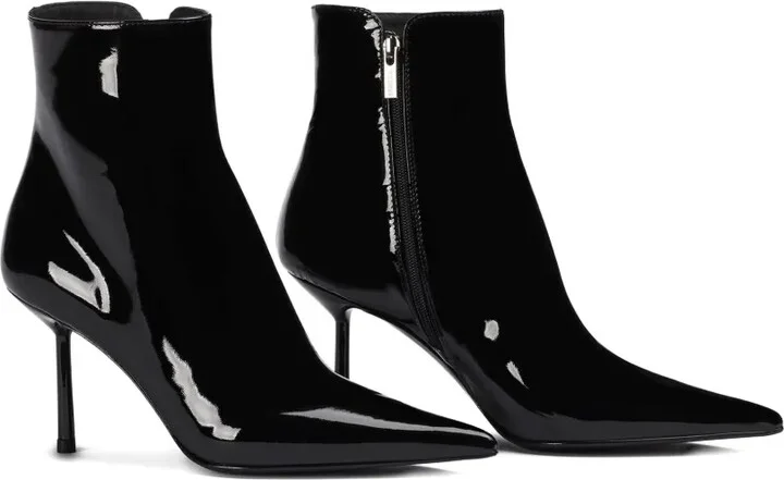 80mm Bella patent pointed-toe ankle boots - Image 2