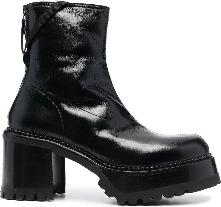 80mm Block-Heel Ankle Boots