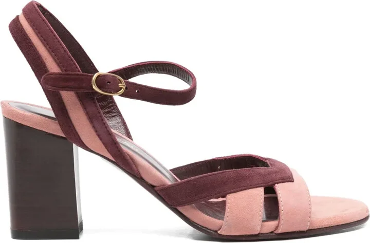 80mm Block-Heel Criss-Cross Sandals