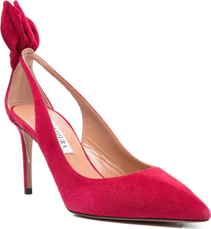 80mm Bow-Detail Cut-Out Pumps - Image 2