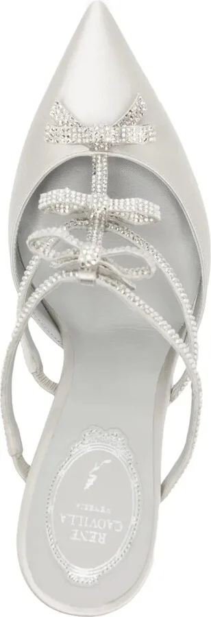 80mm Bow-Detail Satin Mules - Image 4