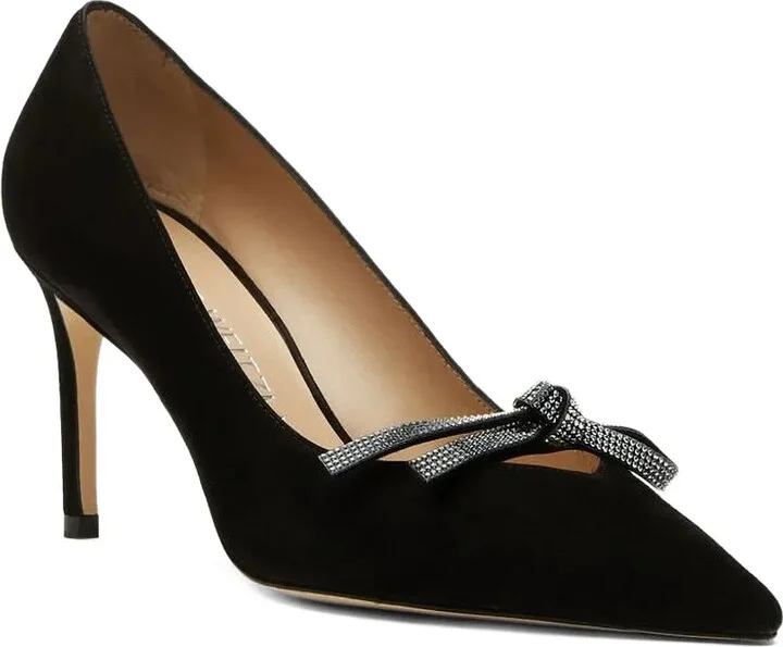 80mm Bow-embellished suede pumps - Image 2