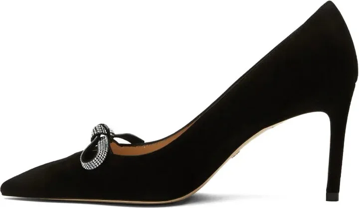 80mm Bow-embellished suede pumps - Image 5