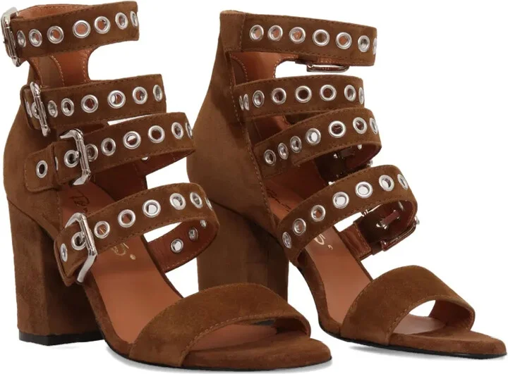 80mm Buckle-Detail Eyelet Sandals - Image 2