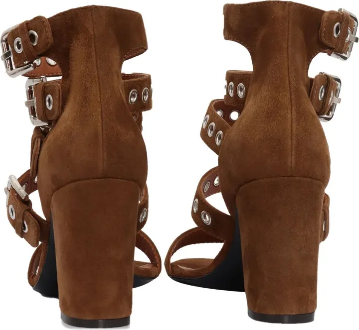 80mm Buckle-Detail Eyelet Sandals - Image 3