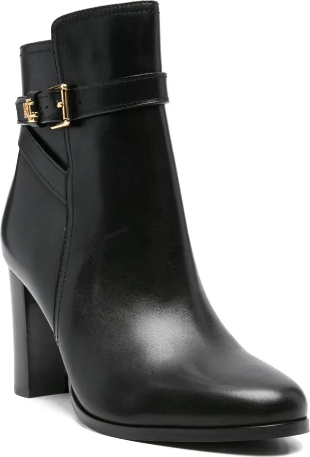 80mm Buckle-Strap Block-Heel Boots - Image 2