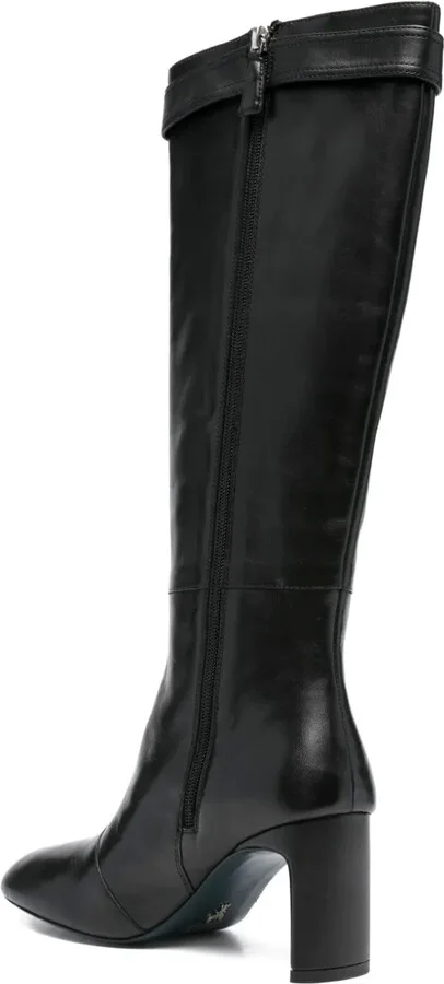 80mm Buckle-Strap Leather Boots - Image 3