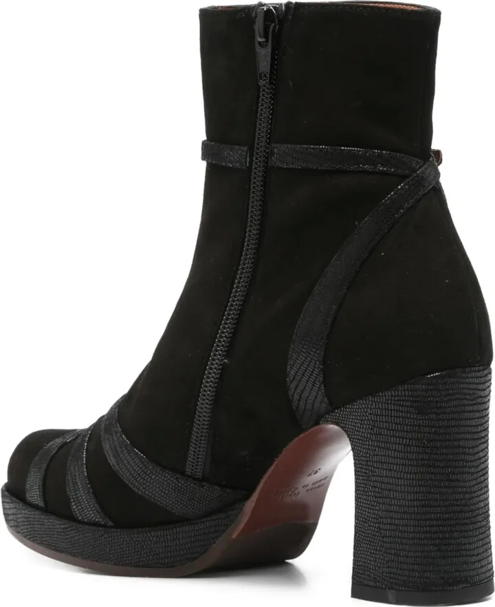 80mm Buckle-Strap Suede Boots - Image 3