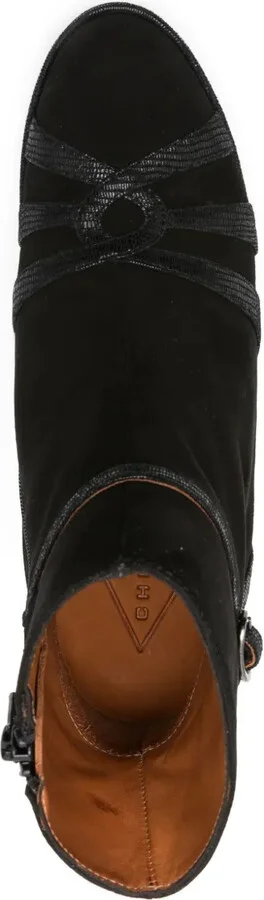 80mm Buckle-Strap Suede Boots - Image 4