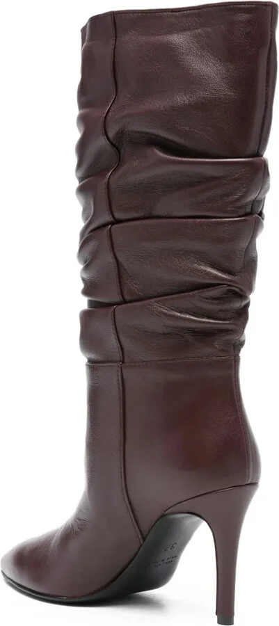 80mm Calf Leather Pointed-Toe Boots - Image 3