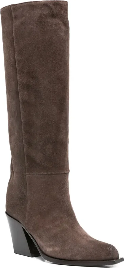 80mm Calf-Suede Pointed-Toe Boots - Image 2