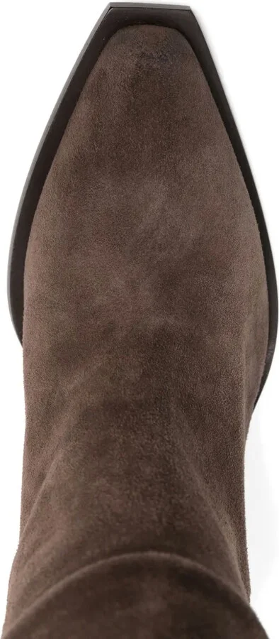 80mm Calf-Suede Pointed-Toe Boots - Image 4
