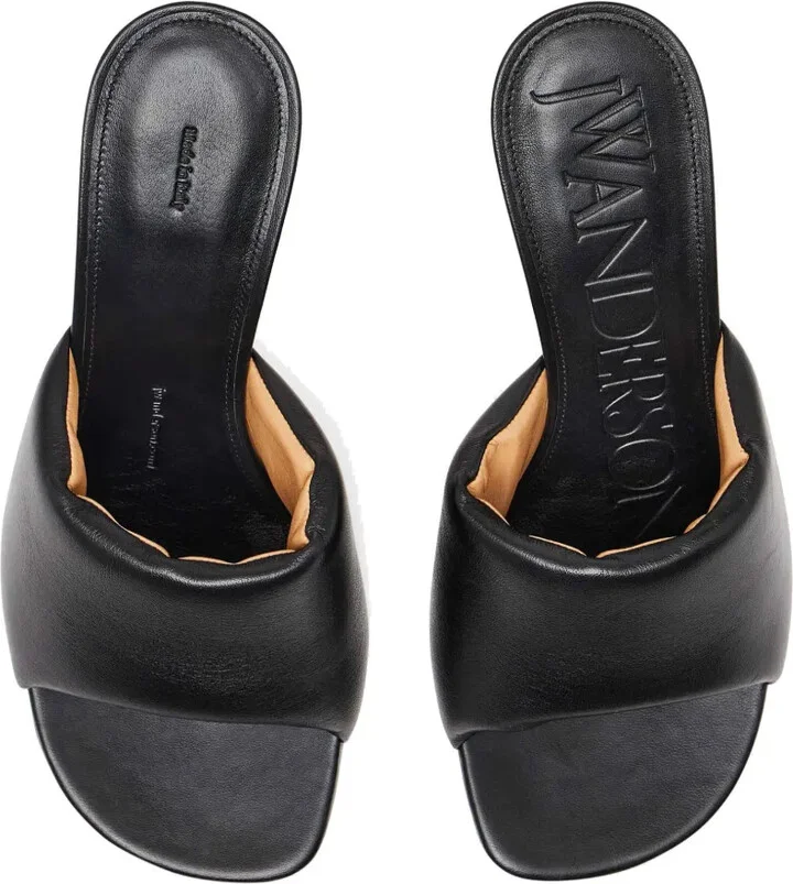 80mm Chain-Heel Leather Mules - Image 4