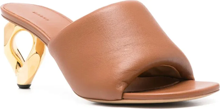 80mm Chain-heel leather sandals - Image 2