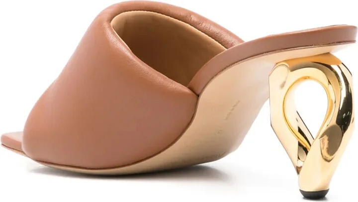 80mm Chain-heel leather sandals - Image 3