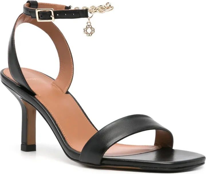 80mm Chain-Link Leather Sandals - Image 2