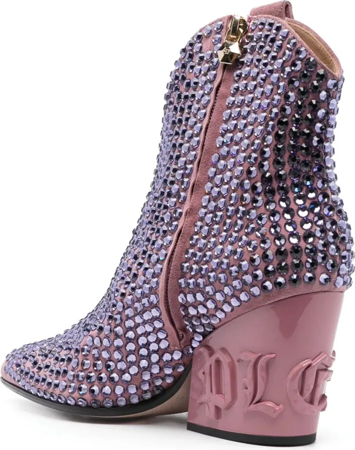80mm Crystal-Embellished Boots - Image 3