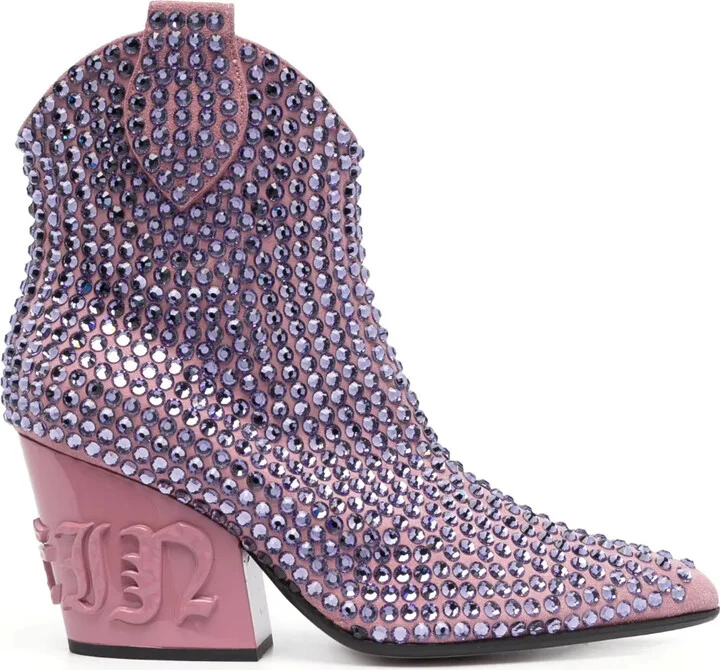 80mm Crystal-Embellished Boots