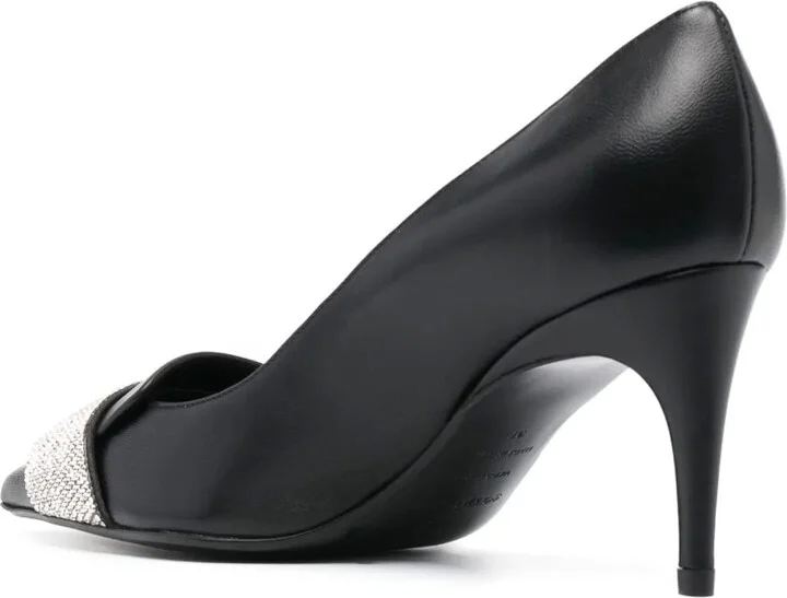 80mm Crystal-Embellished Leather Pumps - Image 3