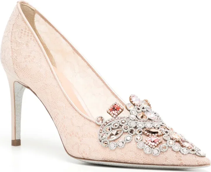 80mm Crystal-Embellished Leather Pumps - Image 2