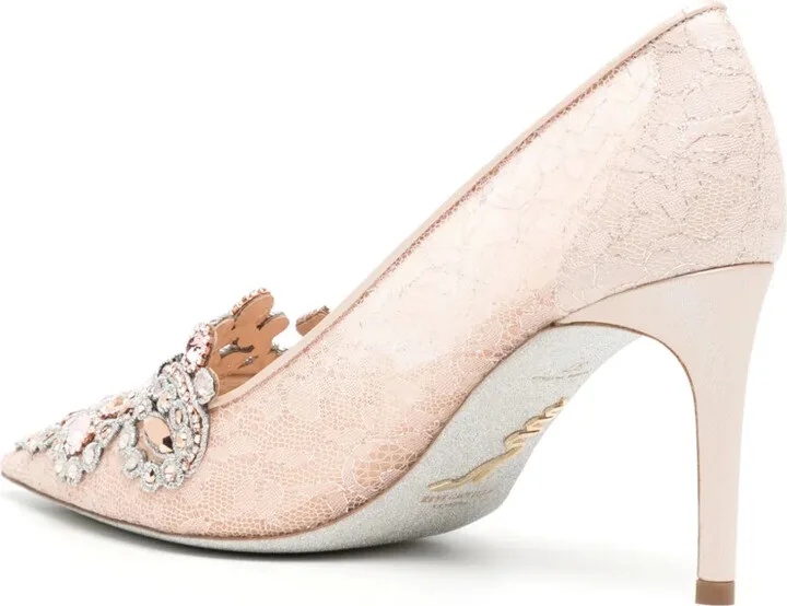 80mm Crystal-Embellished Leather Pumps - Image 3