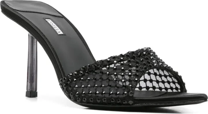 80mm Crystal-Embellished Pointed-Toe Heeled Sandals - Image 2