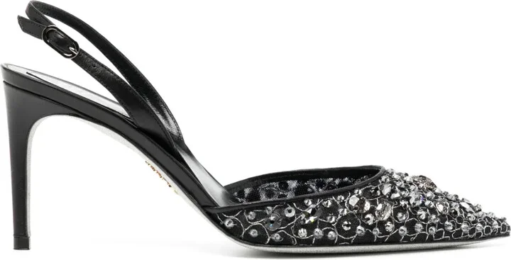 80mm Crystal-Embellished Pumps