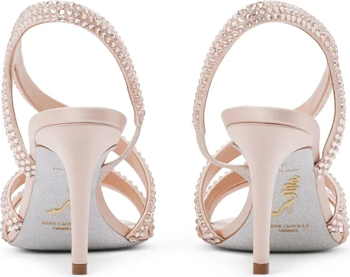 80mm Crystal Embellished Sandals - Image 3