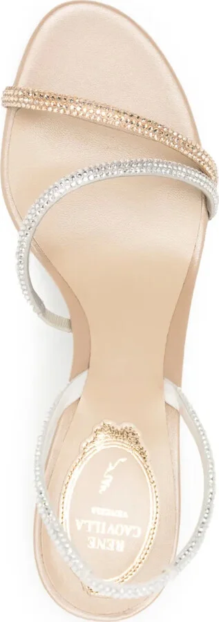 80mm Crystal-Embellished Satin Sandals - Image 4