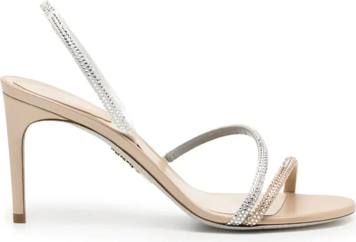 80mm Crystal-Embellished Satin Sandals