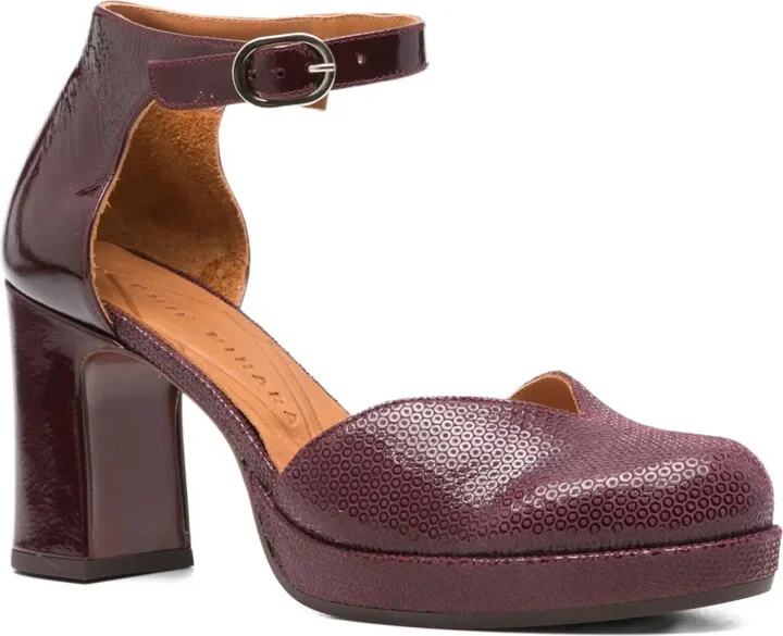 80mm Damaho ankle-strap block-heel pumps - Image 2