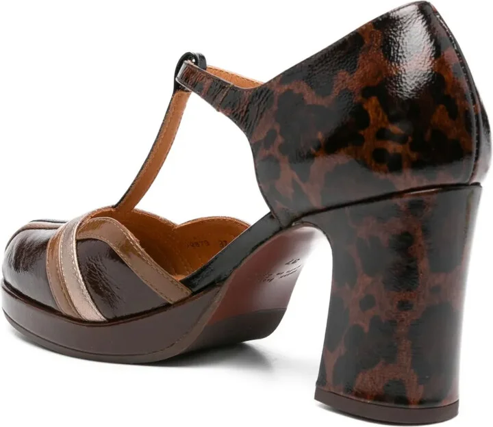 80mm Ditora leopard-print T-bar pumps - Image 3