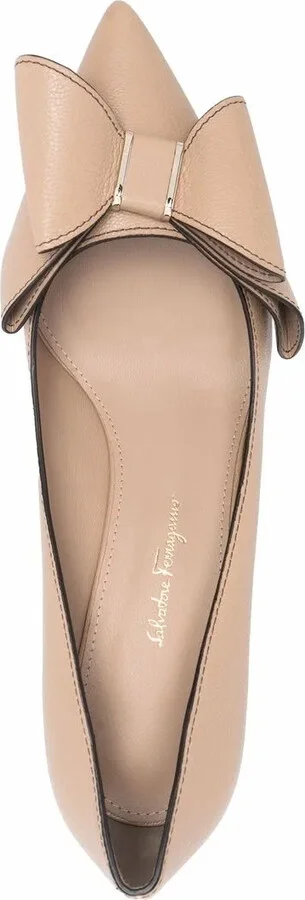 80mm Double Bow leather pumps - Image 4
