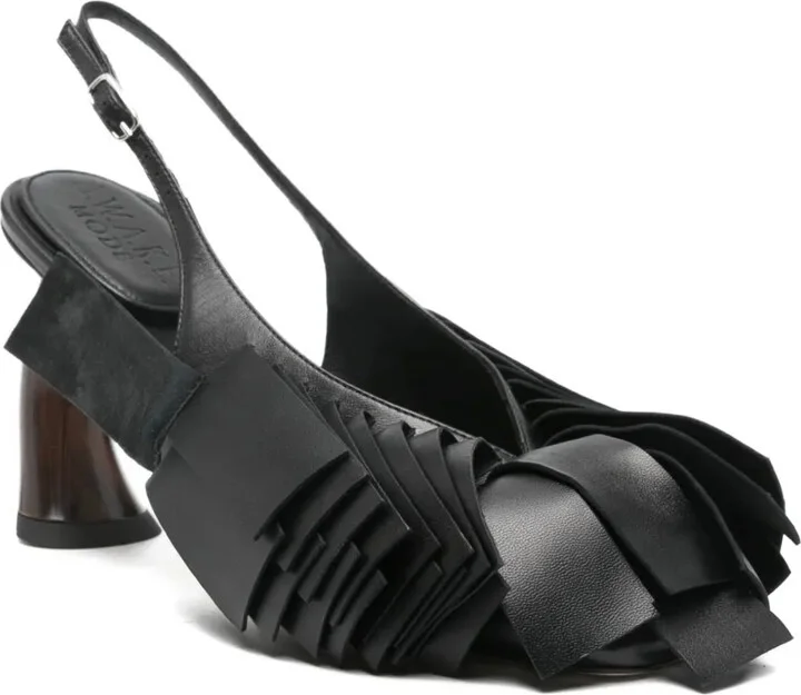 80mm Draped Slingback Pumps - Image 2