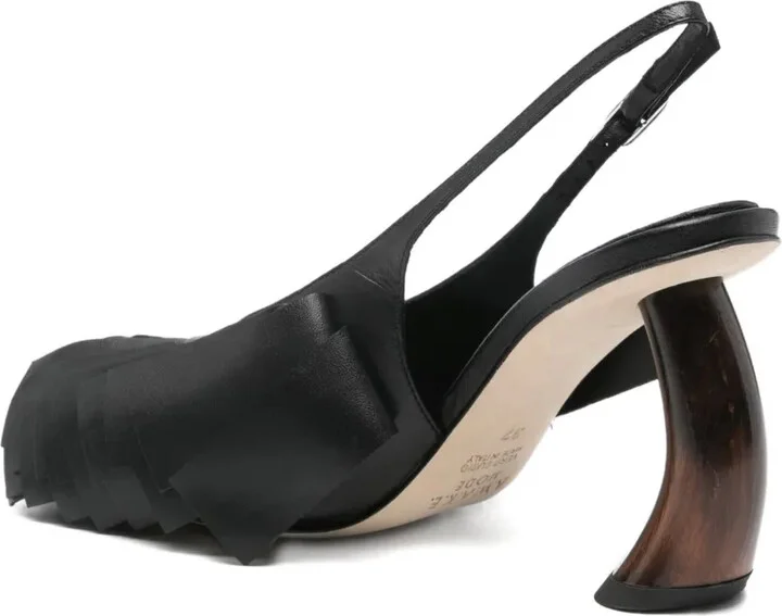 80mm Draped Slingback Pumps - Image 3